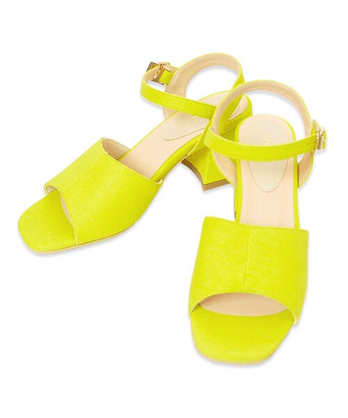 flower（フラワー）の「retro color sandal～レトロカラーサンダル（サンダル・レディース・gray/yellow・23ｃｍ・23.5ｃｍ・24ｃｍ）」の2枚目の写真