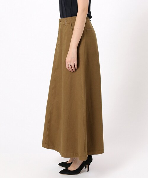 SLOBE IENA（スローブイエナ）の「《WEB限定・追加2予約》バイオ加工マキシスカート◆（スカート・キャメル/36/在庫あり/38/40/在庫なし）」の5枚目の写真
