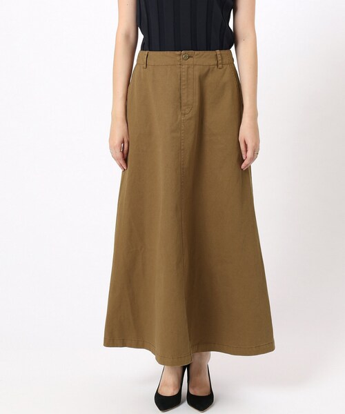 SLOBE IENA（スローブイエナ）の「《WEB限定・追加2予約》バイオ加工マキシスカート◆（スカート・キャメル/36/在庫あり/38/40/在庫なし）」の4枚目の写真