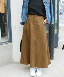 SLOBE IENA | 《WEB限定・追加2予約》バイオ加工マキシスカート◆(スカート)