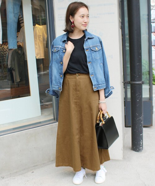 SLOBE IENA（スローブイエナ）の「《WEB限定・追加2予約》バイオ加工マキシスカート◆（スカート・キャメル/36/在庫あり/38/40/在庫なし）」の12枚目の写真