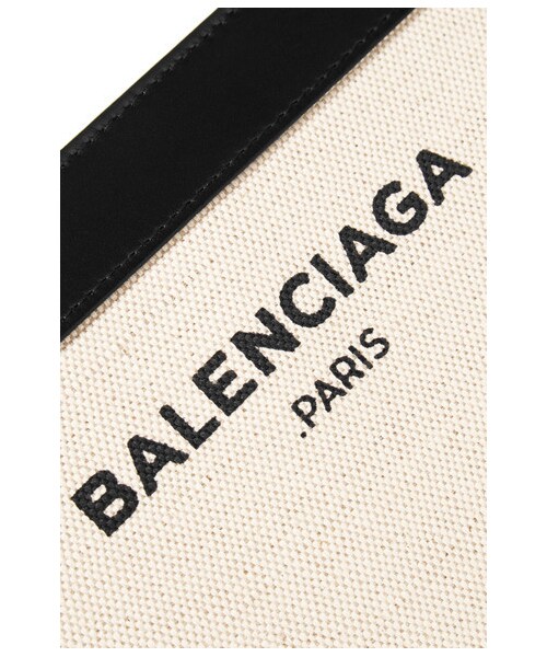 BALENCIAGA（バレンシアガ）の「Balenciaga - Leather-trimmed Canvas Shoulder Bag - Black（クラッチバッグ・レディース・Black・one size）」の3枚目の写真