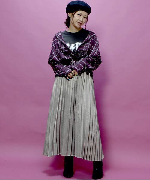 archives（アルシーヴ）の「チェック開衿シャツ（シャツ/ブラウス・レディース・ブラック/ネイビー/ワイン・MEDIUM）」の12枚目の写真