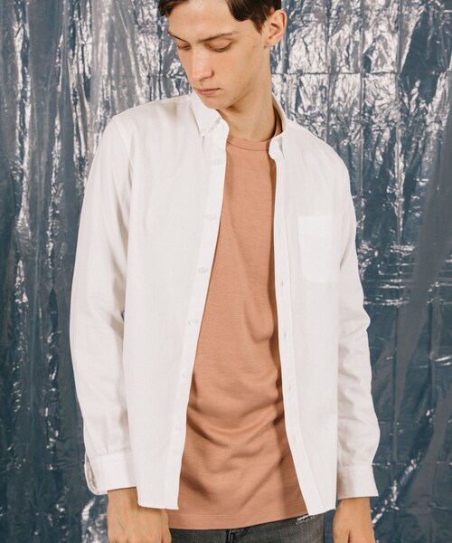 LIDNM（リドム）の「オックスフォードリラックスシャツ（シャツ/ブラウス・メンズ・ホワイト・S.M.L）」の4枚目の写真