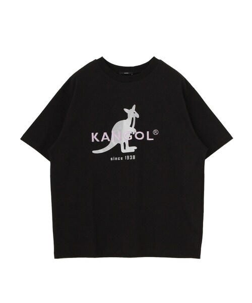 EMODA(エモダ)の「【EMODA×KANGOL】BIG MARK Tシャツ(トップス・レディース・ブラック/パープル/ライトミックス・F)」の1枚目の写真