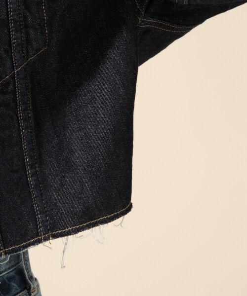 LOWRYS FARM(ローリーズファーム)の「★WEB先行予約アイテム★ノーカラーGジャン(ジャケット/アウター・ブルー/ワンウォッシュ)」の11枚目の写真