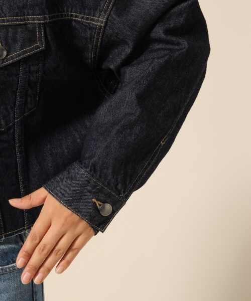 LOWRYS FARM(ローリーズファーム)の「★WEB先行予約アイテム★ノーカラーGジャン(ジャケット/アウター・ブルー/ワンウォッシュ)」の9枚目の写真