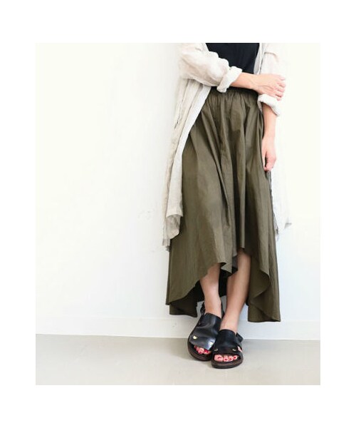 RED CHOP WORKS（レッドチョップワークス）の「(レッドチョップワークス）ギザギザスカートパンツ（パンツ・レディース・ブラック/カーキ・38）」の6枚目の写真