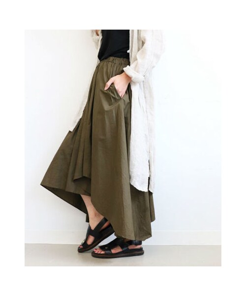 RED CHOP WORKS（レッドチョップワークス）の「(レッドチョップワークス）ギザギザスカートパンツ（パンツ・レディース・ブラック/カーキ・38）」の4枚目の写真