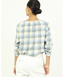 美品⭐︎45R インドネルタックフリルブラウス