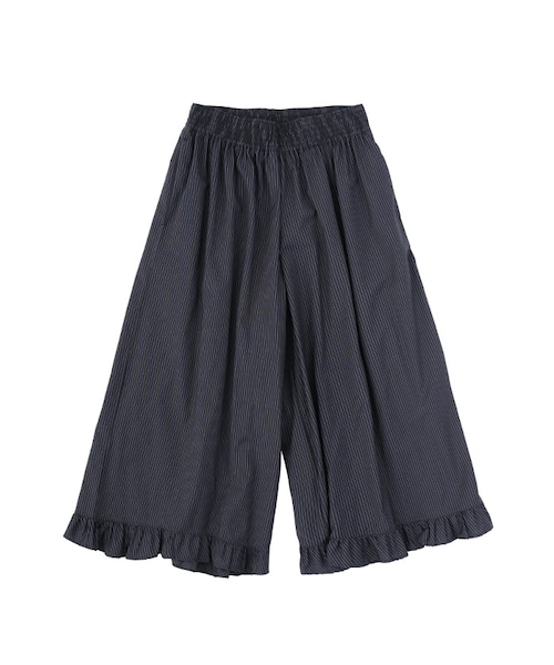新品◆Ne-net　ネネット　ピンストライプガウチョパンツ◆ネイビー クイーンズコート QUEENS COURT 刺繍レースガウチョパンツ （ネイビー