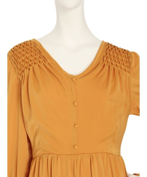 jouetie（ジュエティ）の「スモッキングワンピース（ワンピース/ドレス・レディース・ブラック/レッド/イエロー）」の12枚目の写真