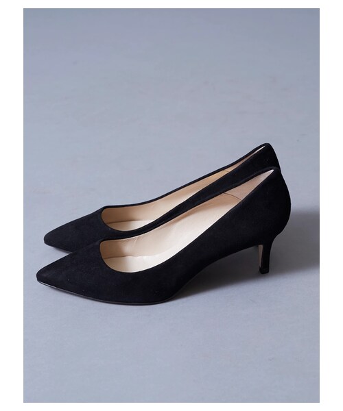 GARAGE OF GOOD CLOTHING（ガレージオブグッドクロージング）の「【予約商品】別注スウェードパンプス（シューズ・ブラック・35/36/37/38）」の2枚目の写真