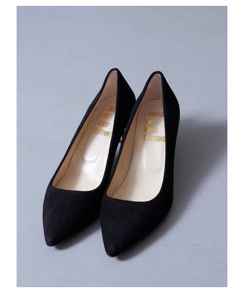 GARAGE OF GOOD CLOTHING（ガレージオブグッドクロージング）の「【予約商品】別注スウェードパンプス（シューズ・ブラック・35/36/37/38）」の4枚目の写真