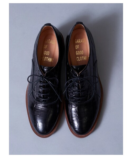 GARAGE OF GOOD CLOTHING（ガレージオブグッドクロージング）の「【予約商品】別注型押しレースアップシューズ（シューズ・ブラック/ブラウン・36/37/38）」の3枚目の写真