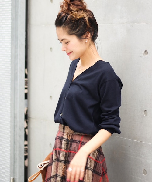 Spick & Span - EASY CAREWOOL V カーディガン Spick & Span（スピックアンドスパン）の「≪予約≫EASY CAREWOOL V