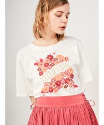 Lily Brown チェルシー T シャツ ブラック LILY BROWN（リリーブラウン）の「チェルシーTシャツ（Tシャツ）」 - WEAR
