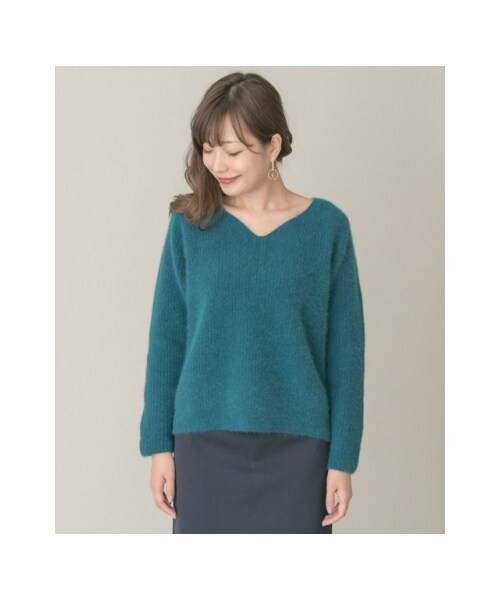 【新品タグ付き】アーバンリサーチロッソ ハートネック片畦ニット URBAN RESEARCH ROSSO WOMEN（アーバンリサーチ ロッソ）の「【予約