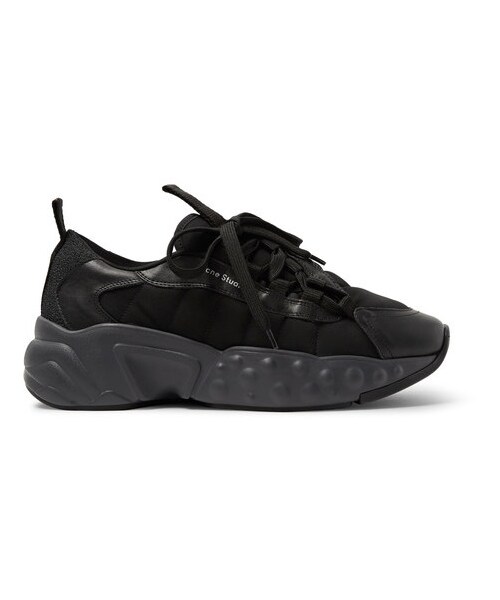 Acne Studios（アクネストゥディオズ）の「Acne Studios Sofiane Leather-Trimmed Suede Sneakers（スニーカー・メンズ・Black・EU42/EU45/EU43/EU44/EU46/EU41）」の4枚目の写真