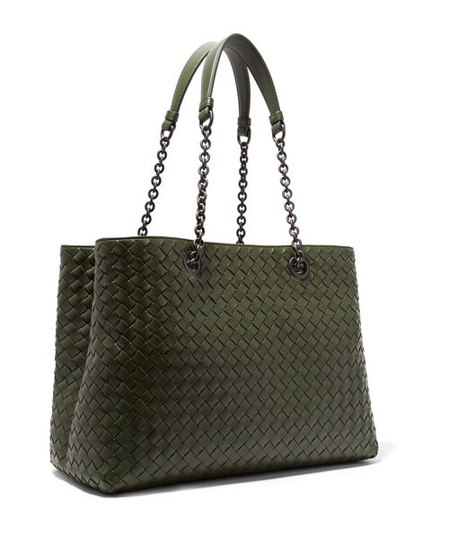 トートバッグ BOTTEGA VENETA Army Green Suede Corriere Shopping Bag Bottega Veneta Army Suede Corriere Shopping Bag in Brown for