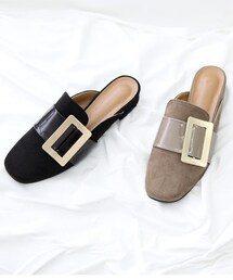 SOVOMALL | ビッグバックルバブーシュ(ローファー)