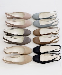 SOVOMALL | チャンキーヒールスリングバックパンプス(パンプス)