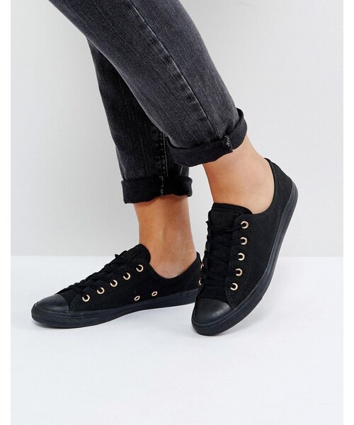 CONVERSE(コンバース)の「Converse Chuck Taylor All Star Dainty Sneakers In Black(スニーカー・レディース・Black・US 6.5/US 7.5/US 8.5/US 8/US 7/US 9/US 5.5/US 10.5/US 9.5/US 6/US 11/US 5/US 10)」の1枚目の写真