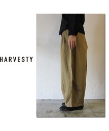 HARVESTY | HARVESTY ハーべスティ チノサーカスパンツ CIRCUS PANTS　＃アイボリー、カーキベージュ、ミリタリーグリーン、ネイビー、ブラック　【送料無料】(チノパンツ)