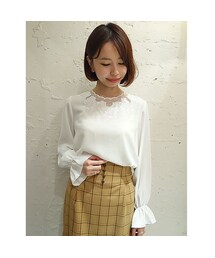 F i.n.t | ローズカットワーク刺繍プルオーバーブラウス/F&A(シャツ/ブラウス)