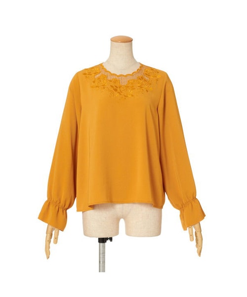 F i.n.t（フィント）の「ローズカットワーク刺繍プルオーバーブラウス/F&A（シャツ/ブラウス・レディース・その他）」の2枚目の写真