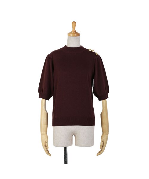 F i.n.t（フィント）の「エンブレム釦ハイネックニットプルオーバー/F i.n.t（ニット/セーター・レディース・その他）」の3枚目の写真