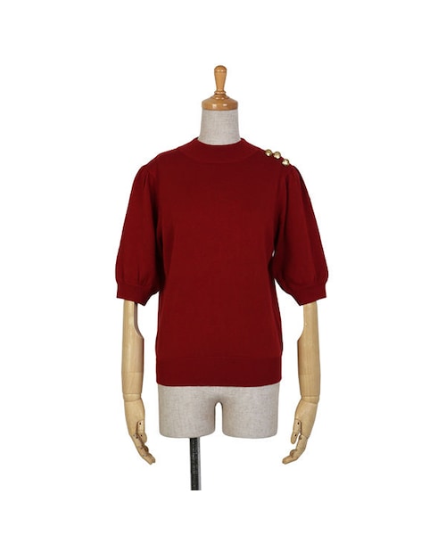 F i.n.t（フィント）の「エンブレム釦ハイネックニットプルオーバー/F i.n.t（ニット/セーター・レディース・その他）」の2枚目の写真