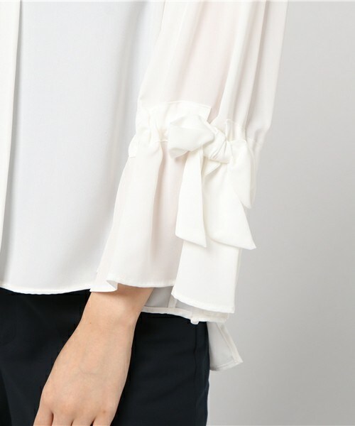 archives（アルシーヴ）の「キャンディスリーブブラウス（シャツ/ブラウス・レディース・オフホワイト/ブラック/ピンク系その他・MEDIUM）」の8枚目の写真