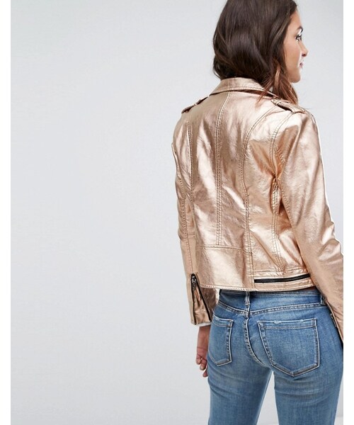 Blank NYC（-）の「BLANK NYC Blank NYC Rose Gold Metallic Biker 