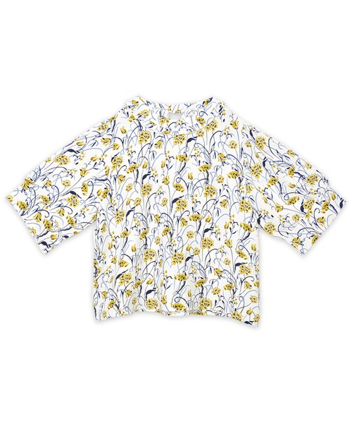 flower(フラワー)の「montage flower top ~モンタージュフラワートップ(シャツ/ブラウス・レディース・white/black・FREE)」の1枚目の写真