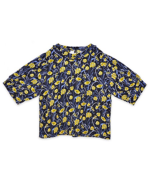 flower(フラワー)の「montage flower top ~モンタージュフラワートップ(シャツ/ブラウス・レディース・white/black・FREE)」の2枚目の写真