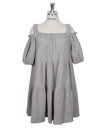 withipun | オフショルダーティアード風フレアワンピース(ワンピース)