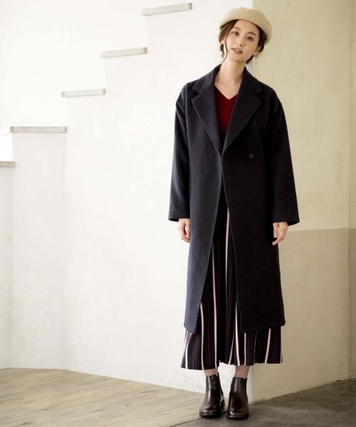 GLOBAL WORK（グローバルワーク）の「ウールベレー（帽子・ブラック/グレー/ボルドー/ベージュ/パープル）」の6枚目の写真