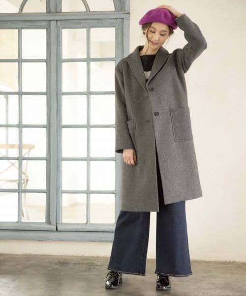 GLOBAL WORK（グローバルワーク）の「ウールベレー（帽子・ブラック/グレー/ボルドー/ベージュ/パープル）」の7枚目の写真