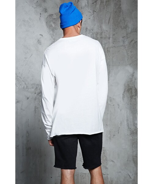 FOREVER 21（フォーエバー トゥエンティーワン）の「[MEN]ローカットロングスリーブＴシャツ（トップス・メンズ・WHITE・XS/S/M/L）」の3枚目の写真
