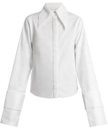 MARQUES ALMEIDA | MARQUES'ALMEIDA Extended-cuff raw-edge cotton shirt(シャツ/ブラウス)