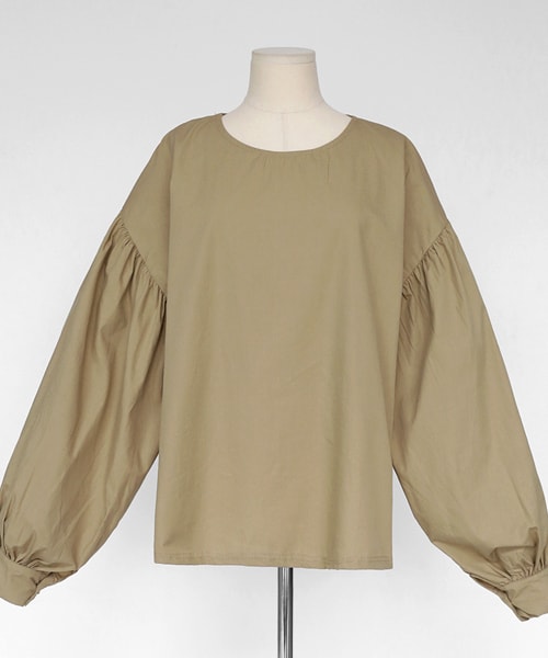 DHOLIC（ディーホリック）の「バルーンスリーブコットンブラウス（シャツ/ブラウス・レディース・ホワイト/ブラック/ベージュ・FREE）」の3枚目の写真