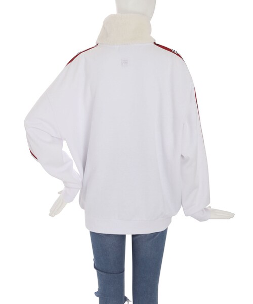 EMODA✕FILA フェイクファージップアッププルオーバー✧新品･未使用品 EMODA（エモダ）の「【EMODA×FILA】フェイクファージップアッププル