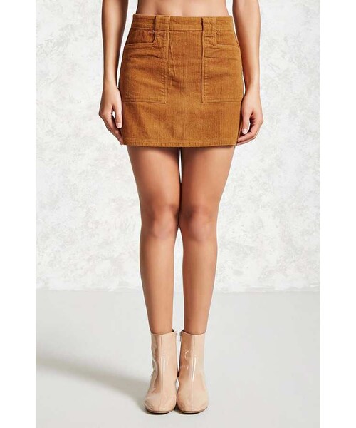 FOREVER 21（フォーエバー トゥエンティーワン）の「FOREVER 21 Corduroy Mini Skirt（スカート・レディース・Red/Brown・26/27/28/29/30/31）」の7枚目の写真