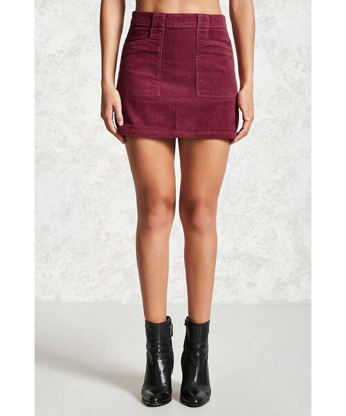FOREVER 21（フォーエバー トゥエンティーワン）の「FOREVER 21 Corduroy Mini Skirt（スカート・レディース・Red/Brown・26/27/28/29/30/31）」の8枚目の写真