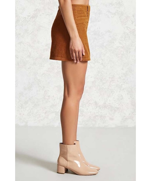 FOREVER 21（フォーエバー トゥエンティーワン）の「FOREVER 21 Corduroy Mini Skirt（スカート・レディース・Red/Brown・26/27/28/29/30/31）」の5枚目の写真