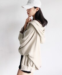 DHOLIC | ドロップショルダーフードジップアップパーカー(パーカー)