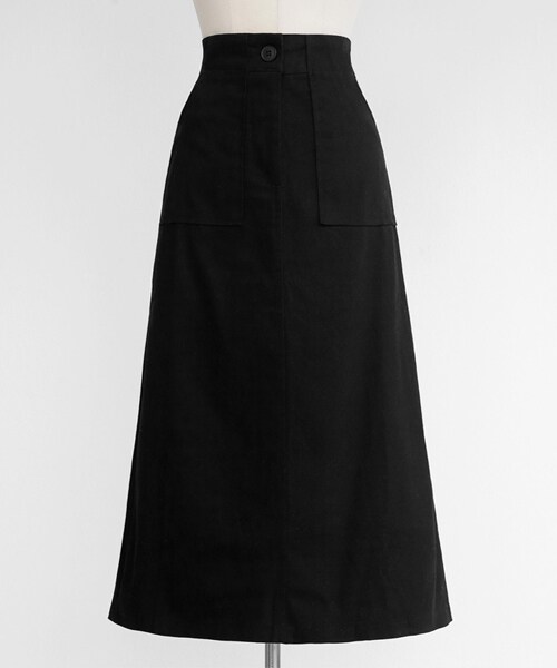 DHOLIC（ディーホリック）の「アウトポケットAラインミモレスカート（スカート・レディース・ブラウン/イエロー/グリーン/ブラック・FREE）」の2枚目の写真