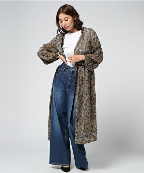 archives（アルシーヴ）の「2WAY花柄ワンピース（ワンピース・レディース・チャコールグレー/ブラウン・MEDIUM）」の11枚目の写真