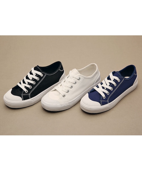 HOTPING(ホッピン)の「3Colorsレースアップスニーカー(スニーカー・レディース・ホワイト/ブラック・23.0/23.5/24.0/24.5/25.0)」の2枚目の写真
